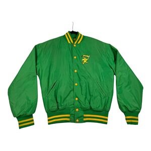 Vintage North Dakota State Bison Jacket Mens Medium Green NCAA Football Maple